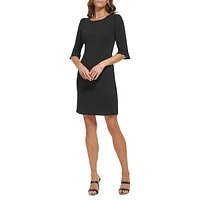 Scuba Crepe Mini Sheath Dress