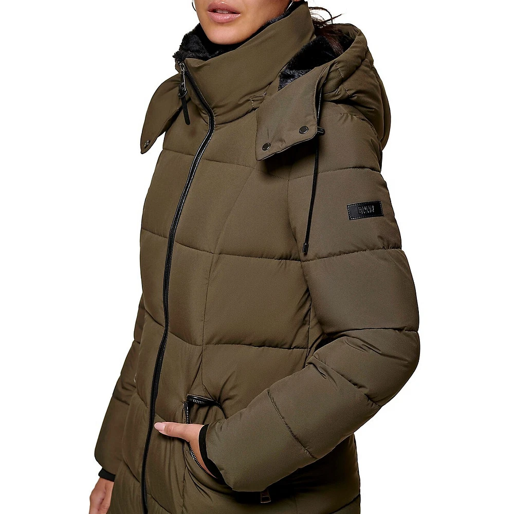 DKNY Hooded Puffer Coat