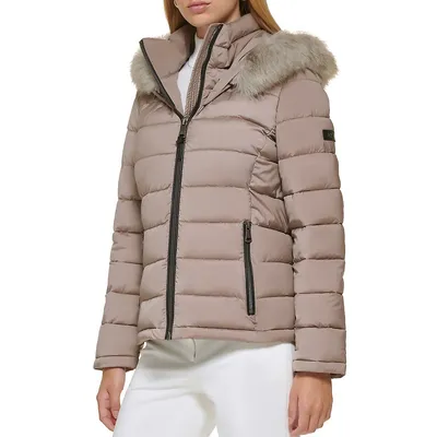 Stretch Hooded Puffer Jacket