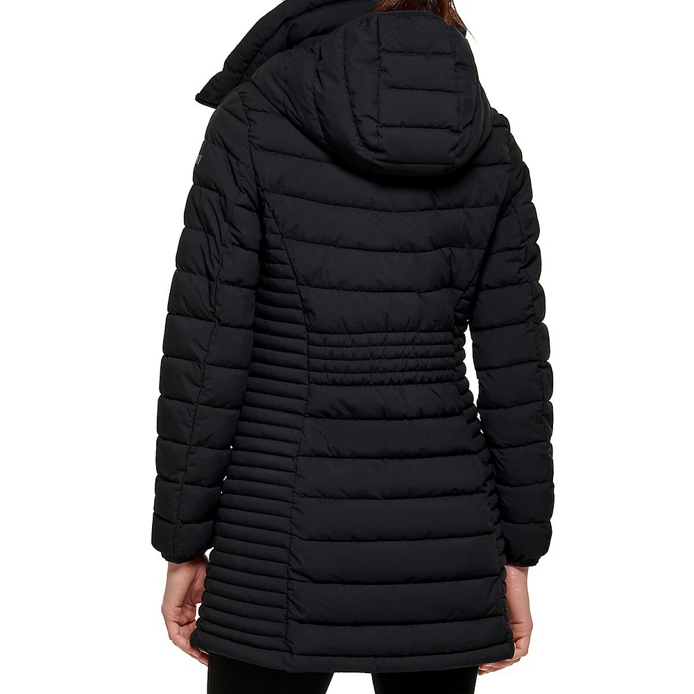 Hooded Quilted Longline Jacket