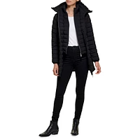 Hooded Quilted Longline Jacket