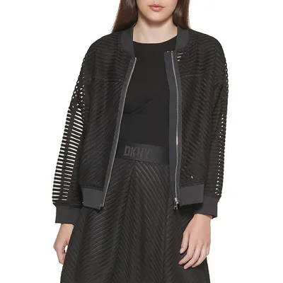 Striped Bomber Jacket