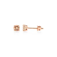 Stud Earrings With Morganite In 10kt Rose Gold