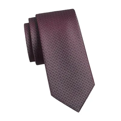 Dotted Clover Medallion Tie