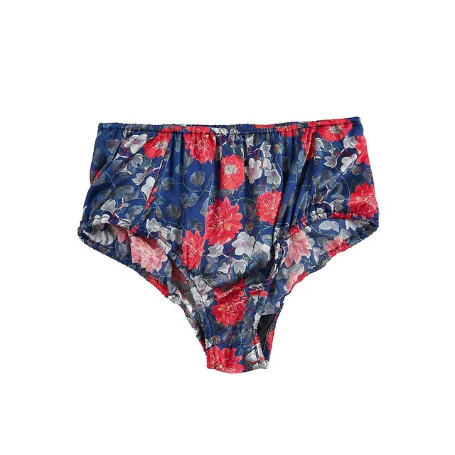 Soft Strokes Silk Pure Silk High Rise French Cut Pantie: Flower Market