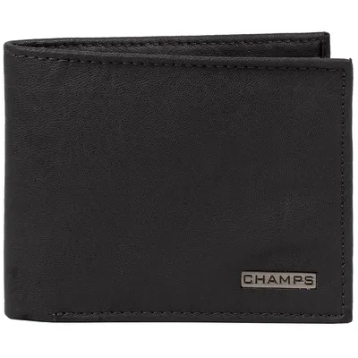 Black Label Leather Rfid Center Passcase Wallet