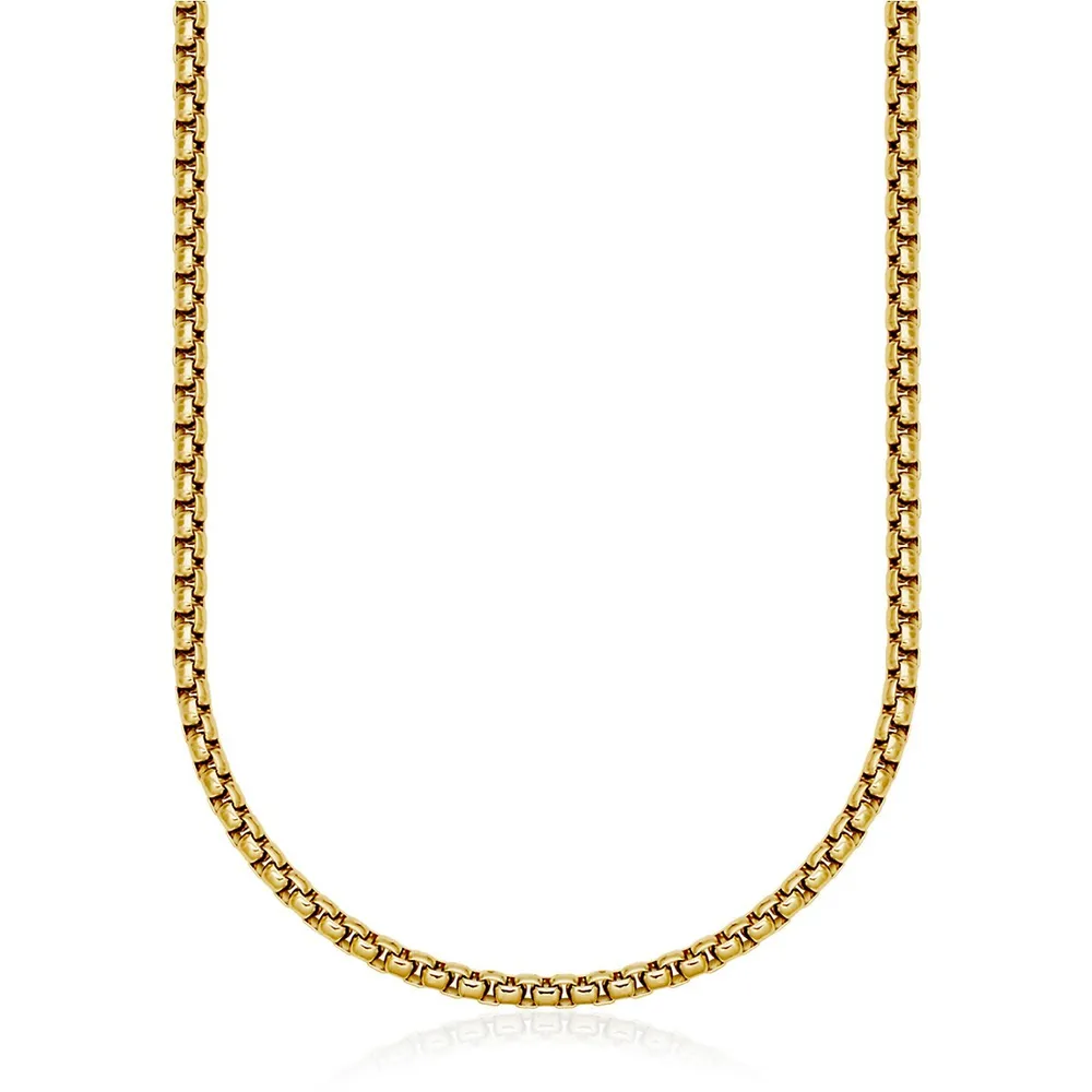 5mm Ionic-gold Plated Stainless Steel Round Box Chain