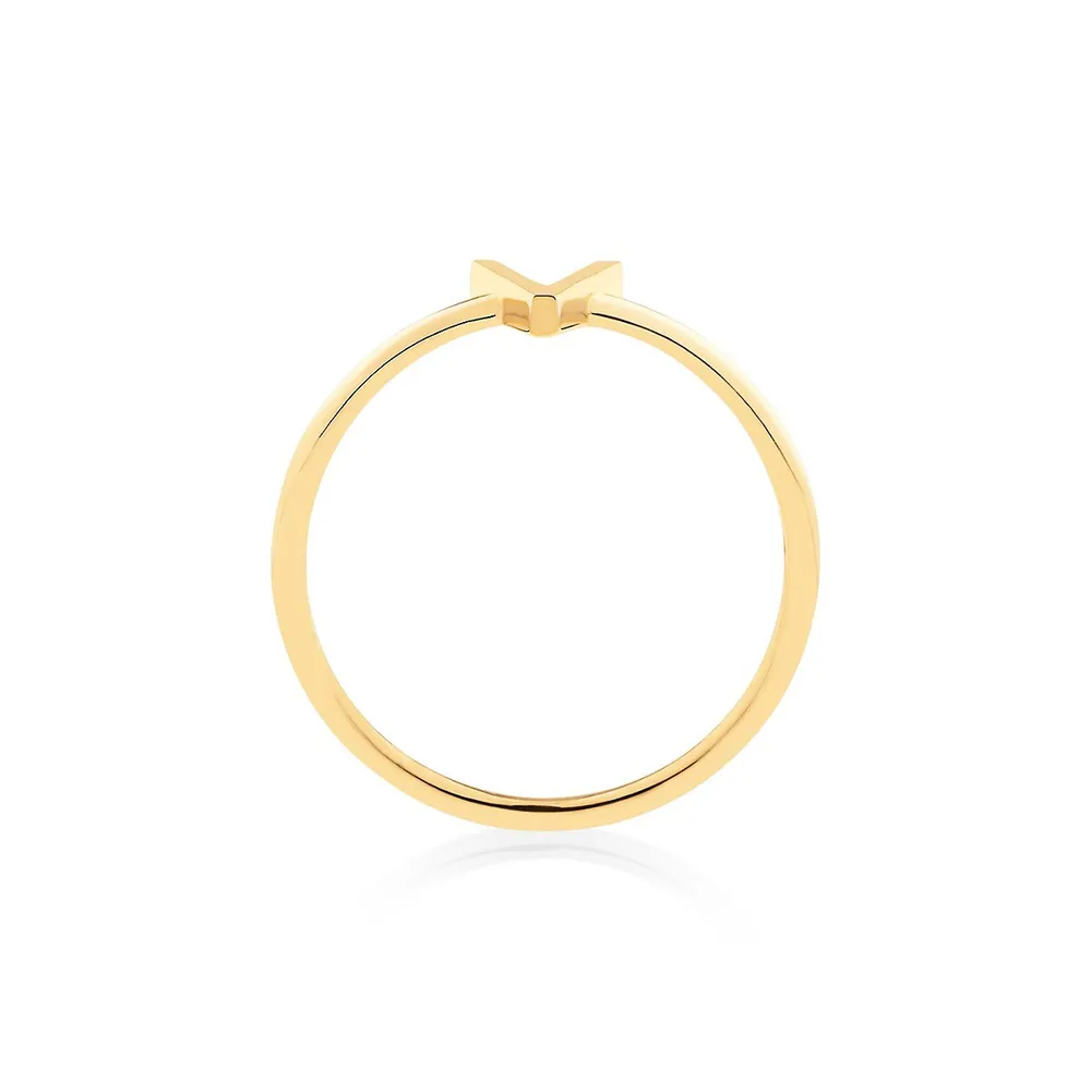 Initial Ring 10kt Yellow Gold