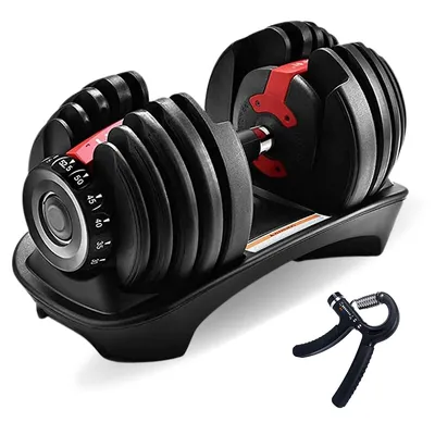 5lb-52.5lb Adjustable Dumbbell with Free Hand Grip Strengthener