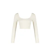 Woman Basics Fitted Basic Scoop Neck Knit Blouse
