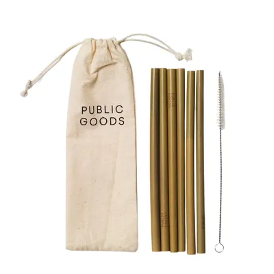 Reusable Bamboo Straws & Cleaning Kit