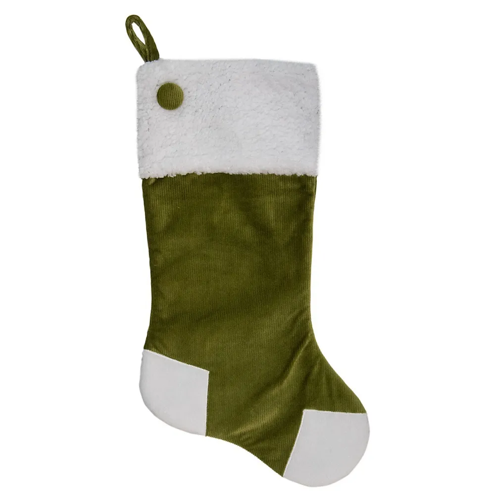 Northlight 20 Glittered Snowflake Christmas Stocking with White