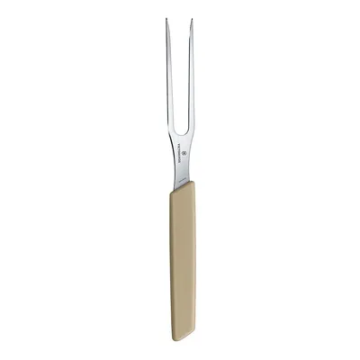 Swiss Modern 6" Almond-Beige Carving Fork