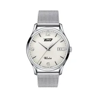 Heritage Visodate Stainless Steel & Silvertone Bracelet Watch T1184101127700