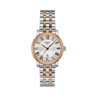 Carson Premium Women's Stainless Steel & Rose-Gold PVD Coated Bracelet Watch T1222102203301