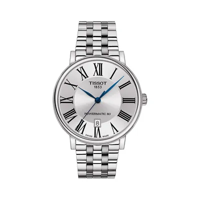 Carson Premium Powermatic 80 Stainless Steel Bracelet Watch T1224071103300