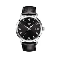 T-Classic Dream Stainless Steel & Leather-Strap Watch T1294101605300