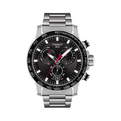 Montre chronographe à bracelet en acier inoxydable T-Sport Supersport