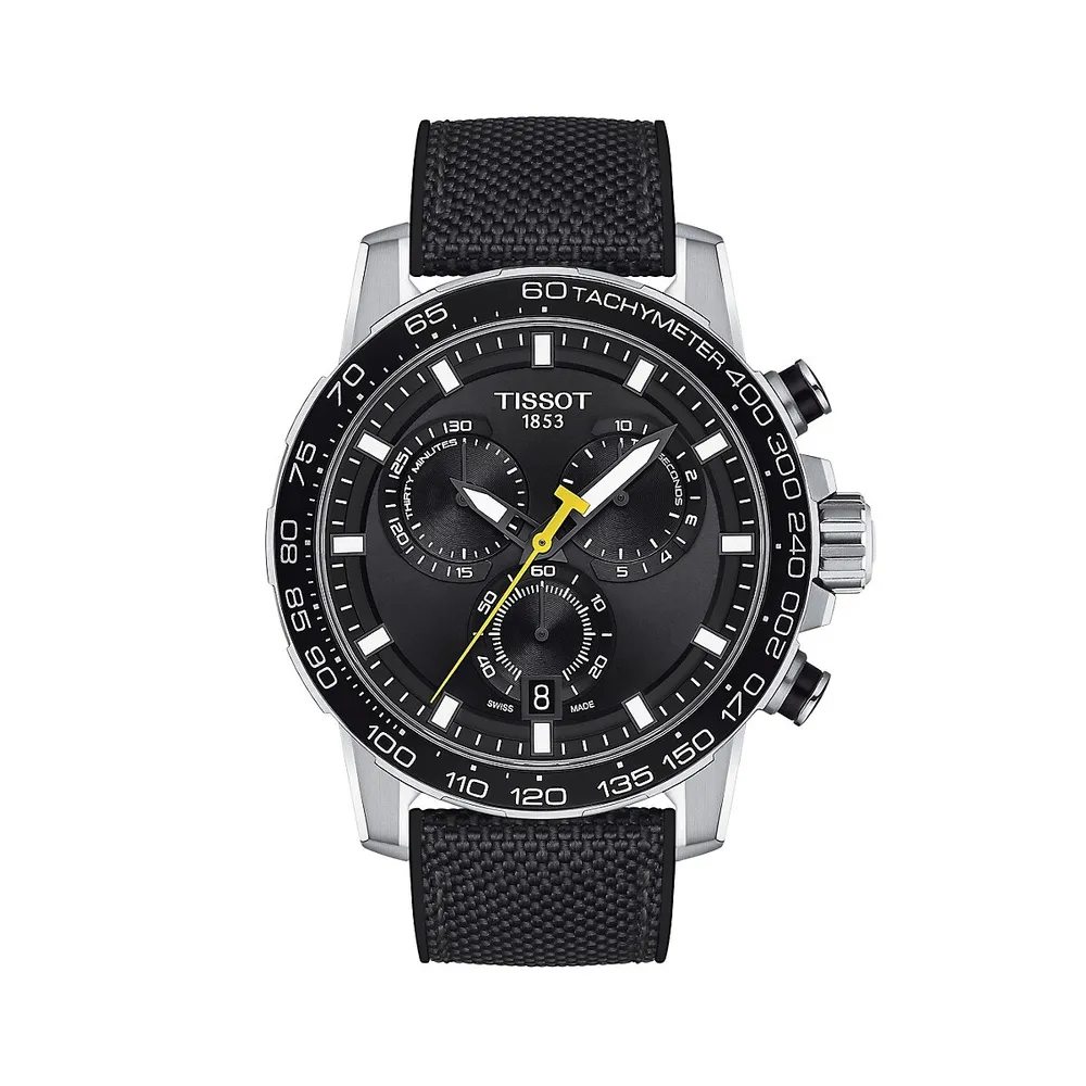 Supersport Chrono Black Stainless Steel Case Chronograph Watch​T1256171705102