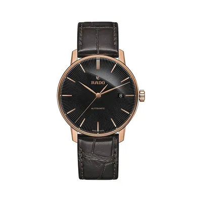 Coupole Classic Black Stainless Steel & Leather Strap Automatic Watch R22861165