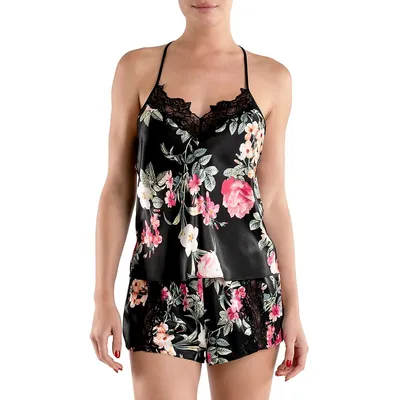 Romance 2-Piece Floral Cami Top and Shorts Set