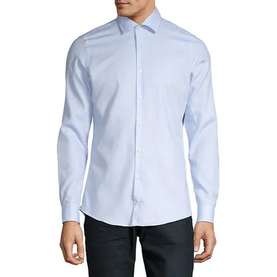 Slim-Fit Long-Sleeve Button-Down Shirt
