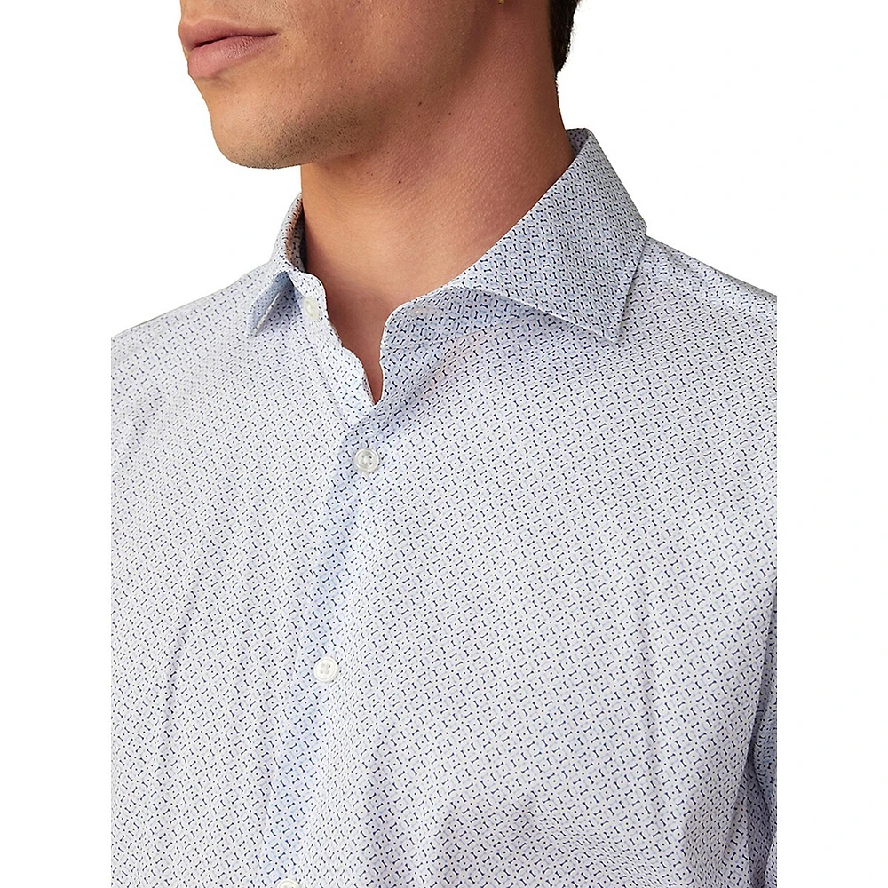 Sereno Slim-Fit Geometric-Print Shirt