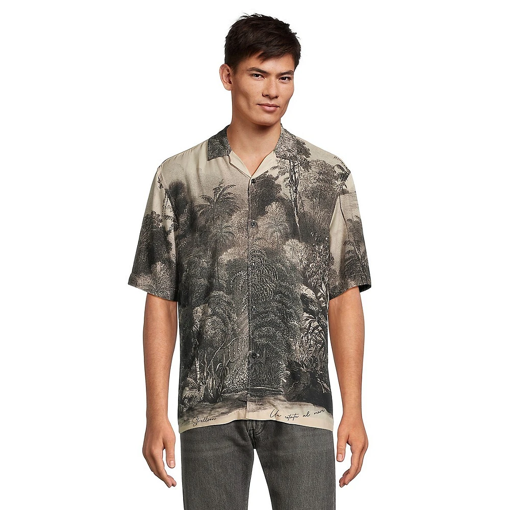 Cliro Printed Viscose Camp Shirt