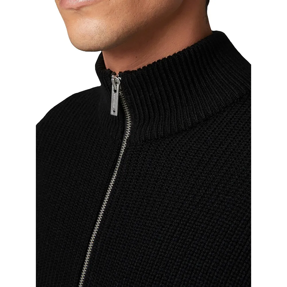 Hamilton Hybrid Knit Zip-Up Cardigan