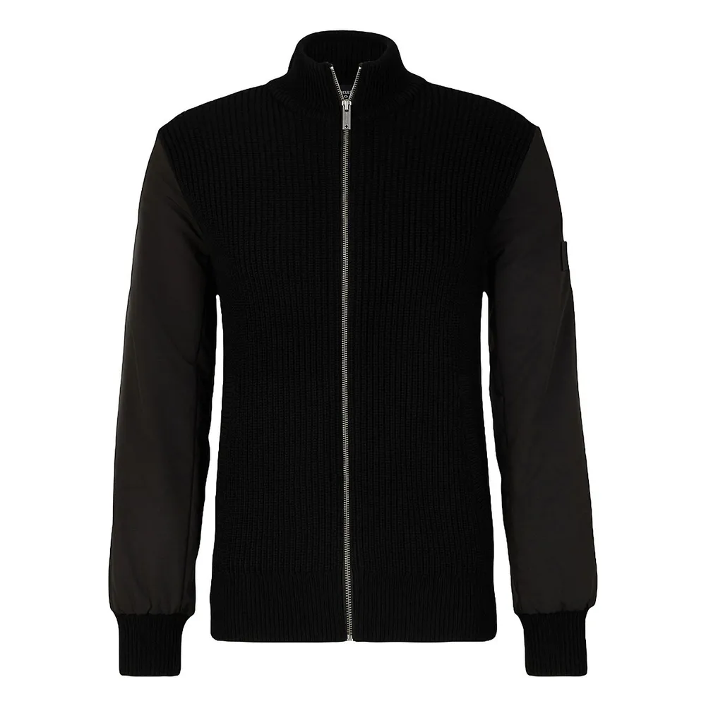 Hamilton Hybrid Knit Zip-Up Cardigan