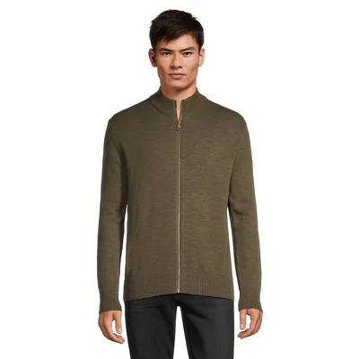 Albion-J Zip-Up Cardigan Sweater