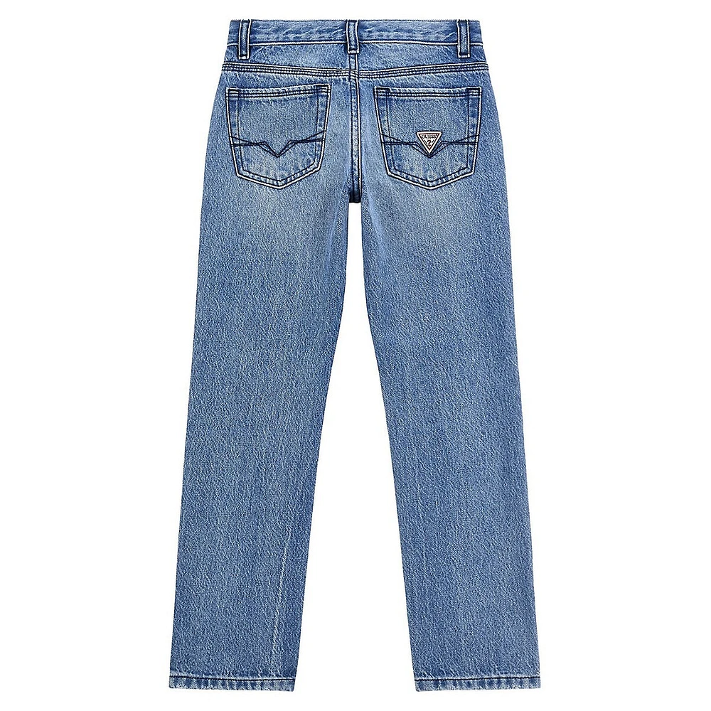 Boy's Distressed Straight-Leg Jeans