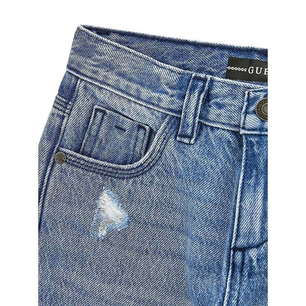 Boy's Distressed Straight-Leg Jeans