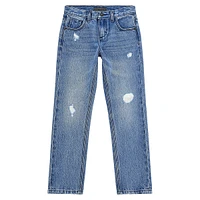 Boy's Distressed Straight-Leg Jeans