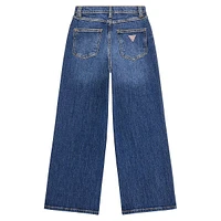 Girl's 90s High-Waist Wide-Leg Stretch Jeans