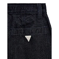 Girl's Lurex Denim 90s-Fit Wide-Leg Chino Pants