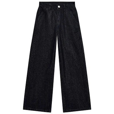 Girl's Lurex Denim 90s-Fit Wide-Leg Chino Pants