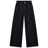 Girl's Lurex Denim 90s-Fit Wide-Leg Chino Pants