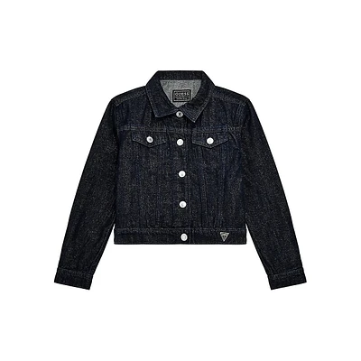 Girl's Shimmering Lurex Denim Jacket