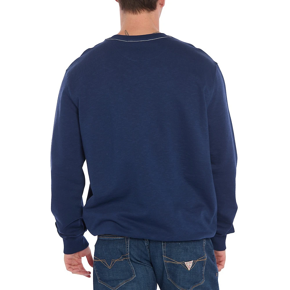 Contrast Stitching Crewneck Sweatshirt