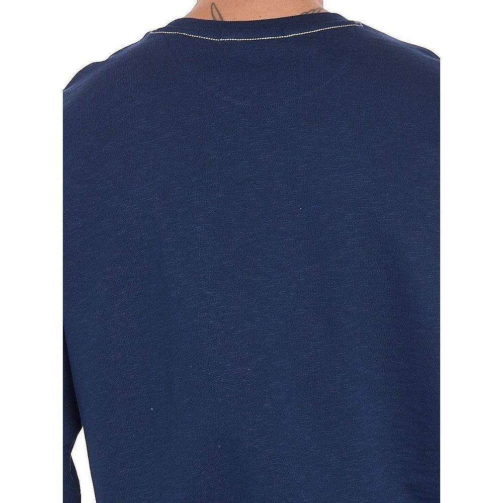 Contrast Stitching Crewneck Sweatshirt