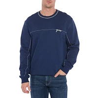 Contrast Stitching Crewneck Sweatshirt