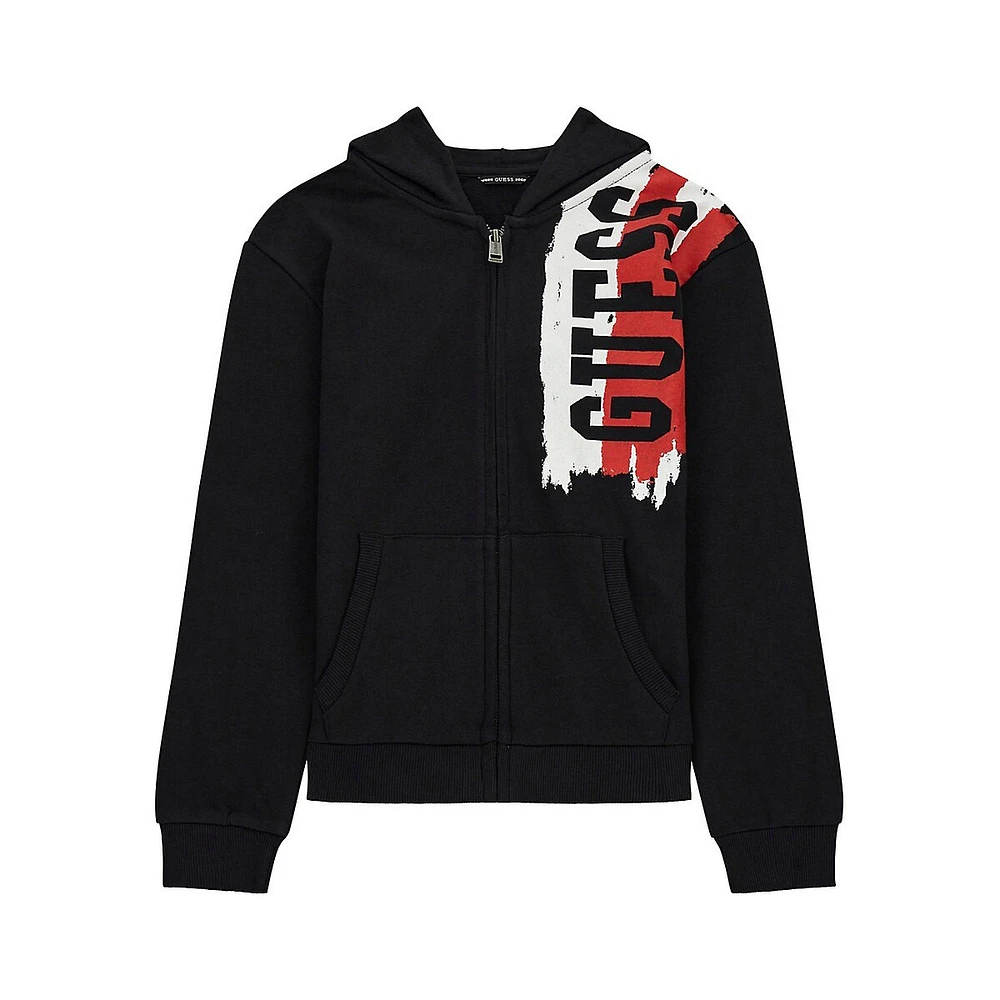 Boy's Full-Zip Logo Hoodie