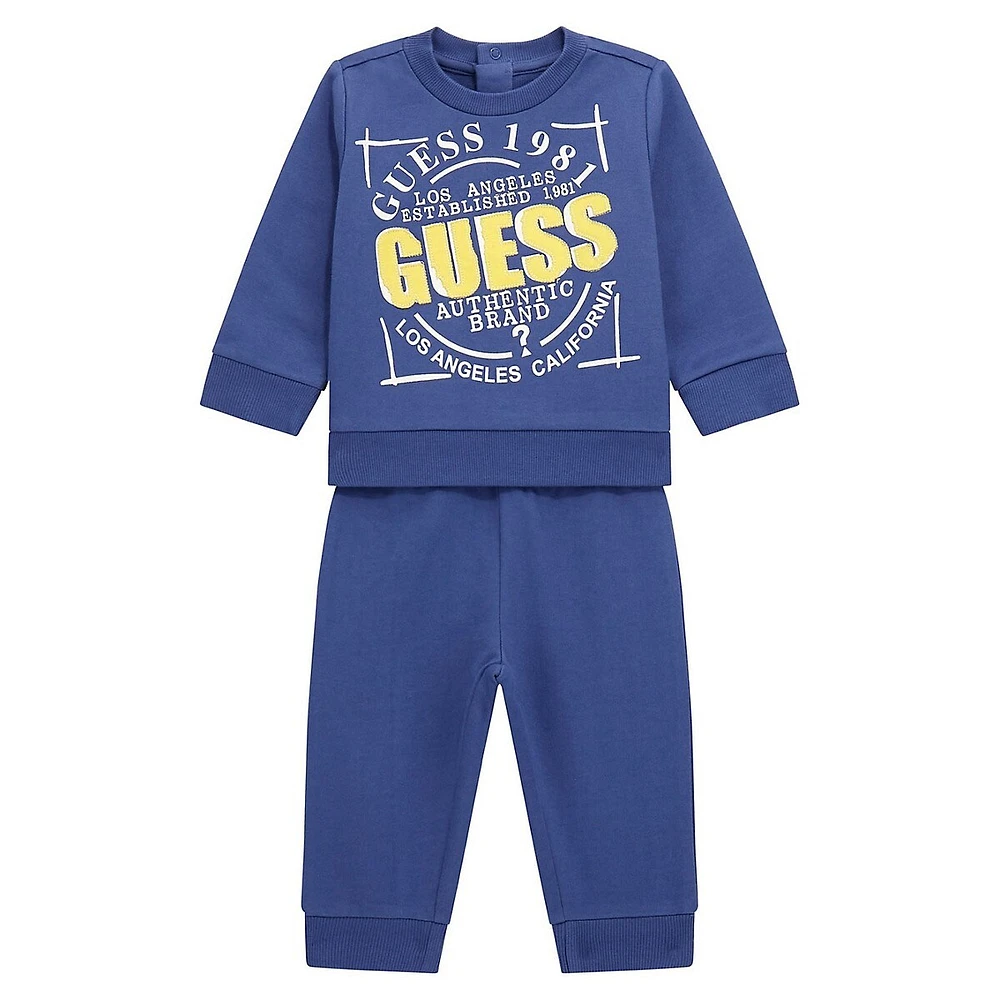 Baby Boy's 2-Piece Organic Cotton Sweatshirt & Jogger Set