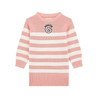 Little Girl's Striped Long-Sleeve Sweater Dress