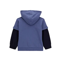 Little Boy's Organic Cotton Hooded Full-Zip Top