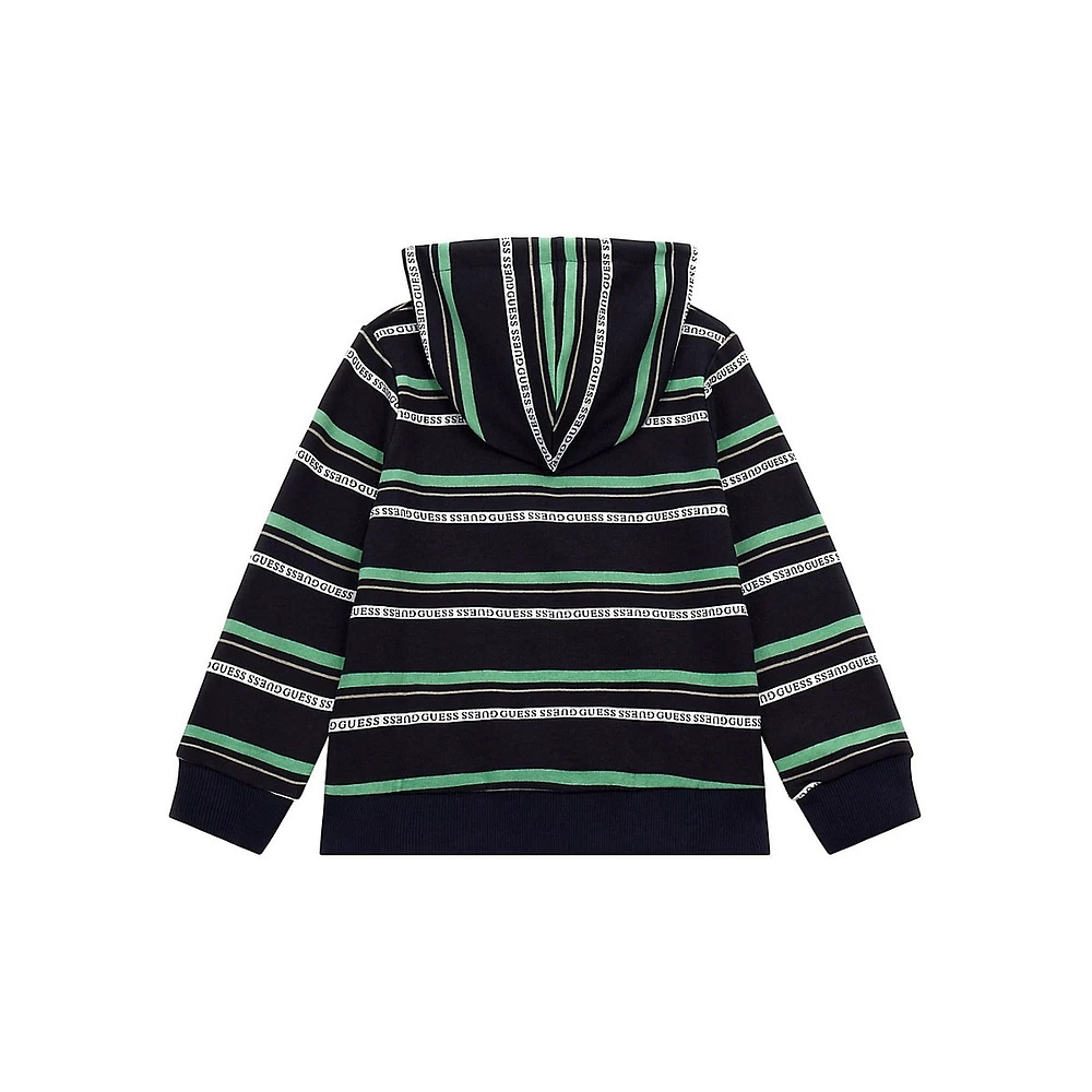 Little Boy's Eco Organic Cotton Printed Long-Sleeve Hooded Top