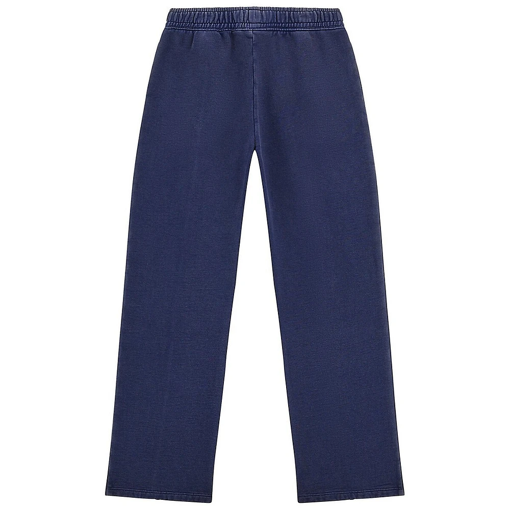 Girl's Organic Cotton-Blend Acid-Wash Active Pants