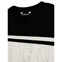 Girl's Long-Sleeve Hotfix Logo Sweater Dress