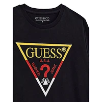 Boy's Triangle-Logo Long-Sleeve T-Shirt